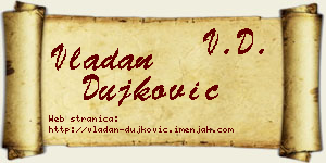 Vladan Dujković vizit kartica